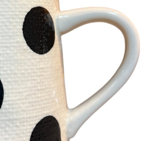Ceramic Polka Dot Mug Textured Exterior, Microwave & Dishwasher Safe Glazed 4" T - Picture 10 of 13